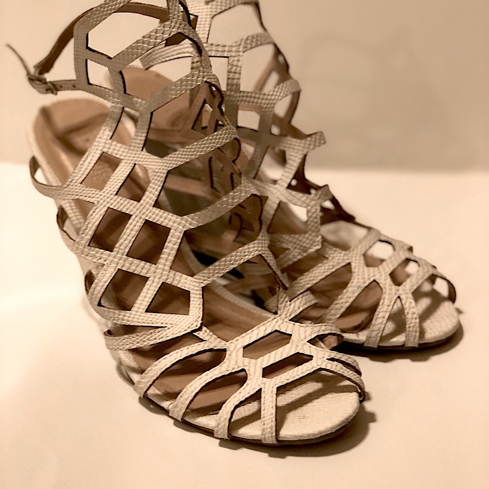 White Wedge Heels